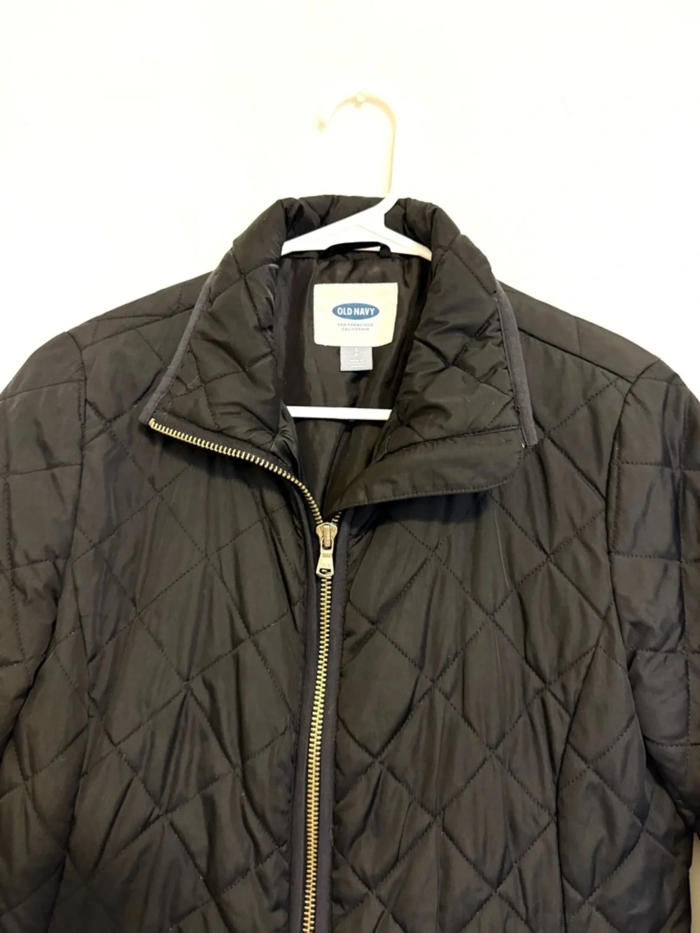 2/$30 Old Navy Black Quilted Jacket Size Small Zip Front Lightweight Puffer Coat